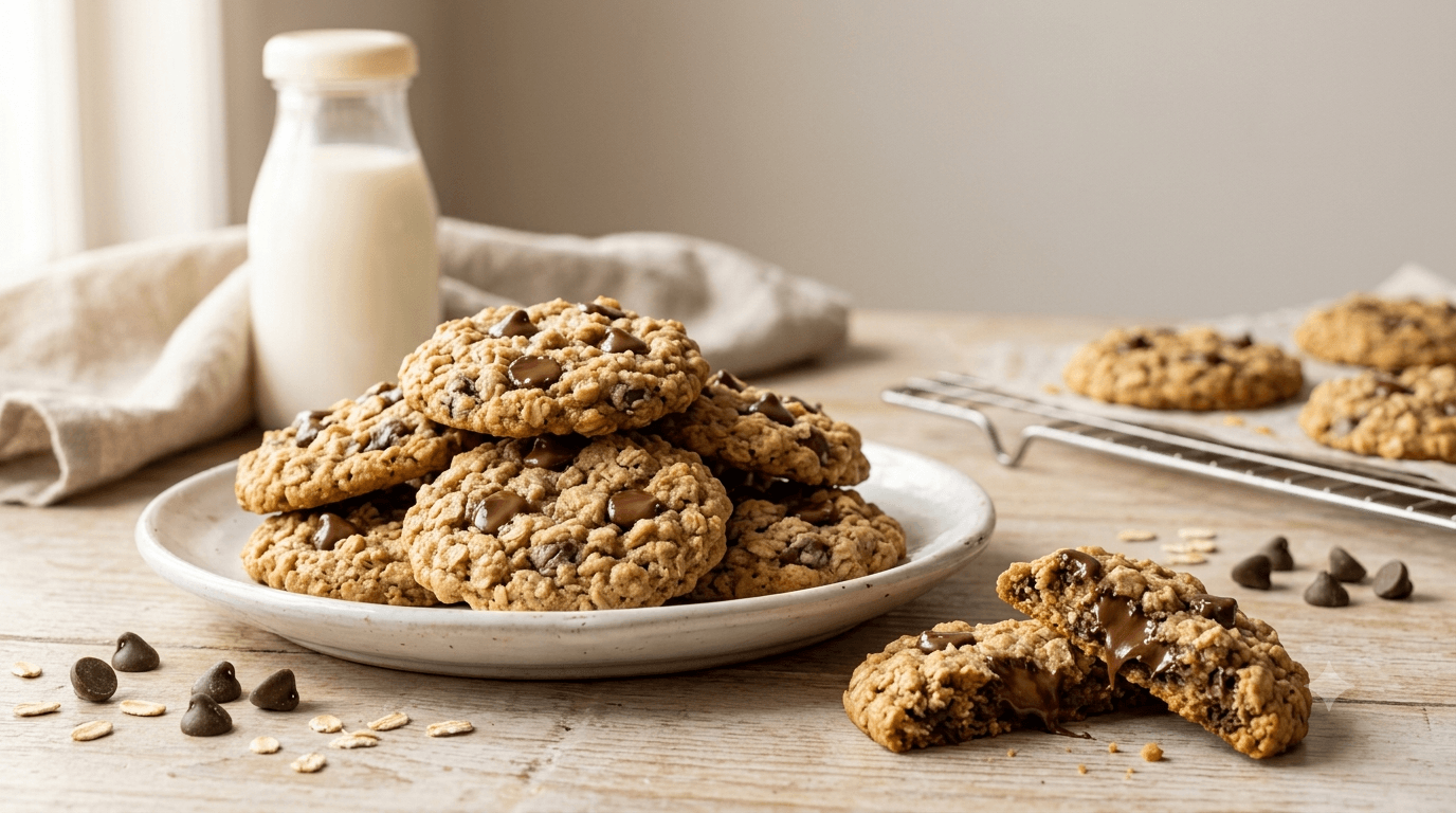 Chocolate Chip Oatmeal Cookies Recipe