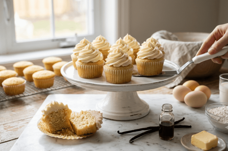 Soft Vanilla Cupcakes Recipe