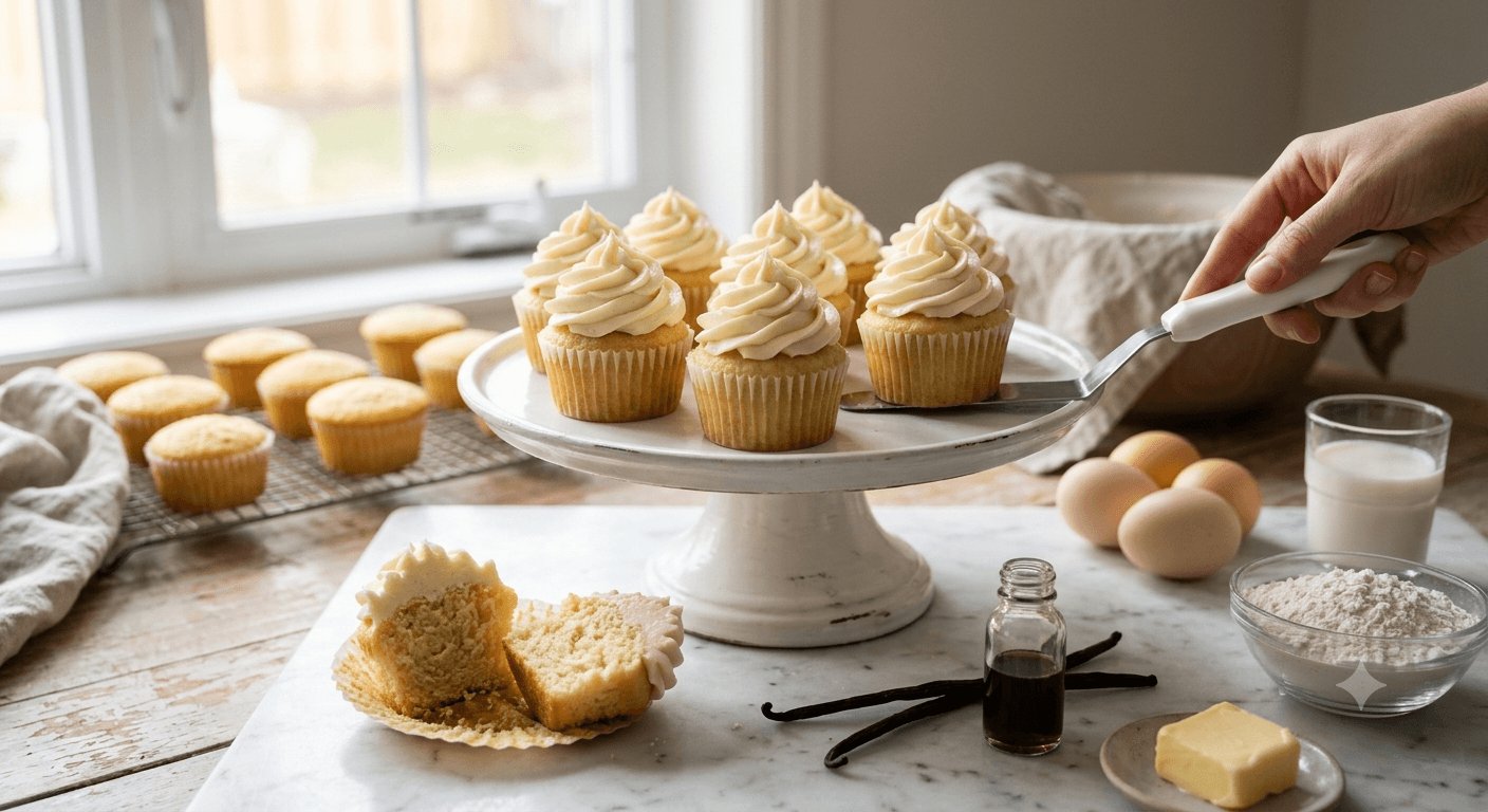 Soft-Vanilla-Cupcakes-Recipe