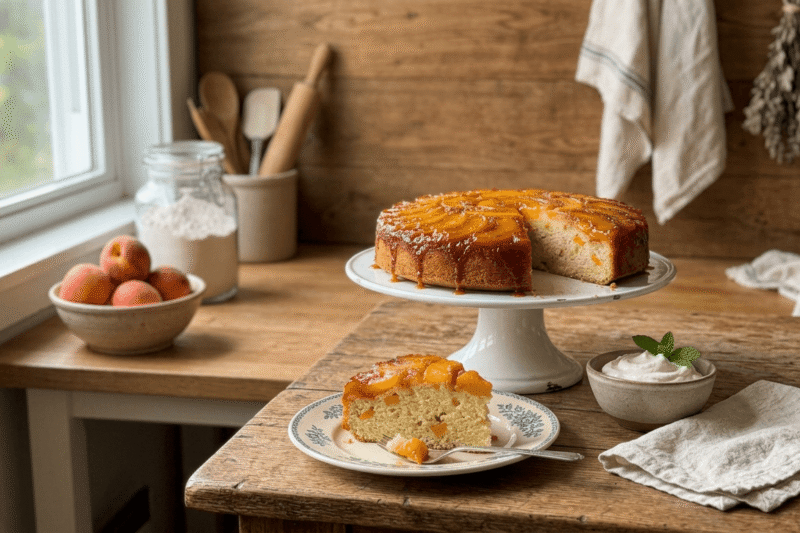 Canned Peach Upside Down Cake Recipe
